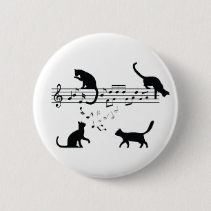Badge Rond 5 Cm Notes de Cats