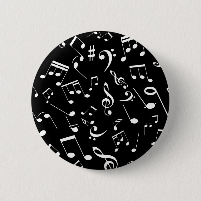Badge Rond 5 Cm Notes musicales 2 (Devant)