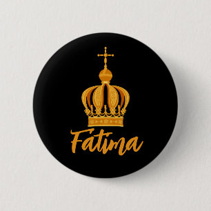 Badge Rond 5 Cm Notre-Dame de Fatima couronne