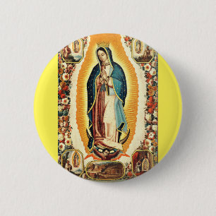 Badge Rond 5 Cm Notre-Dame de Guadalupe