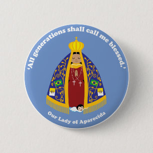 Badge Rond 5 Cm Notre Madame d'Aparecida