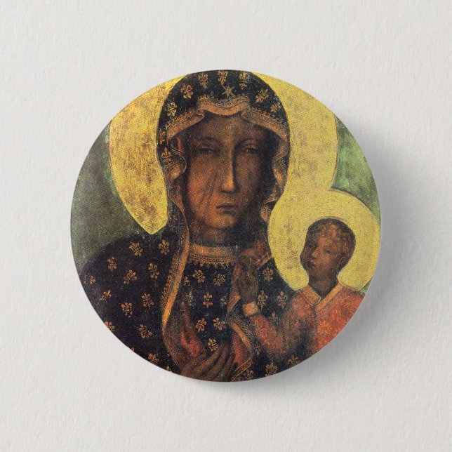 Badge Rond 5 Cm Notre Madame de Czestochowa (Devant)