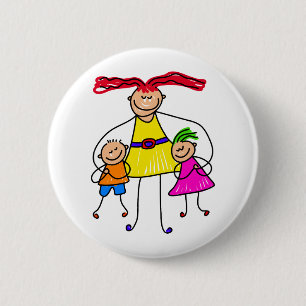 Badge Rond 5 Cm Notre maman
