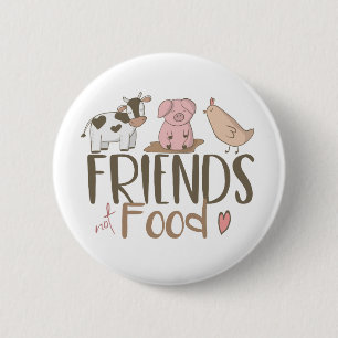 Badge Rond 5 Cm Nourriture 2 d'amis pas