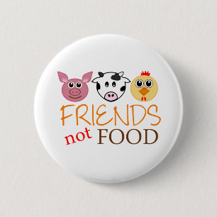 Badge Rond 5 Cm Nourriture d'amis pas