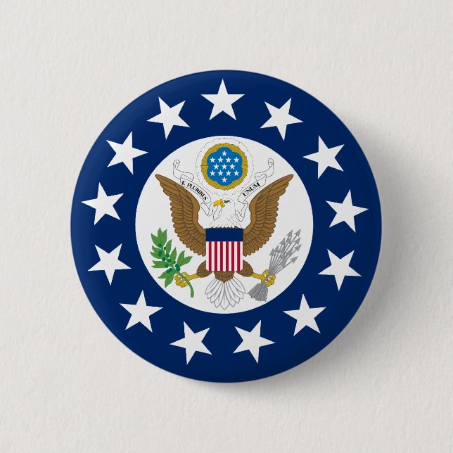 Badge Rond 5 Cm Nous ambassadeur, Etats-Unis (Devant)