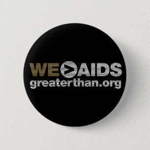 Badge Rond 5 Cm NOUS > bouton de SIDA