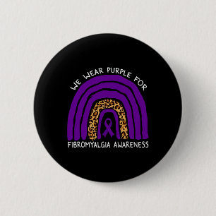 Badge Rond 5 Cm Nous Portons Un Arc En Ciel Violet Pour Sensibilis
