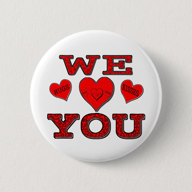Badge Rond 5 Cm Nous vous aimons (Devant)