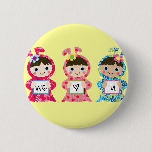 Badge Rond 5 Cm Nous vous aimons - Customisez-le !
