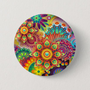 Badge Rond 5 Cm Nouveau Arrière - plan Abstrait coloré