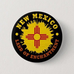 BADGE ROND 5 CM NOUVEAU DRAPEAU D'ÉTAT DU MEXIQUE