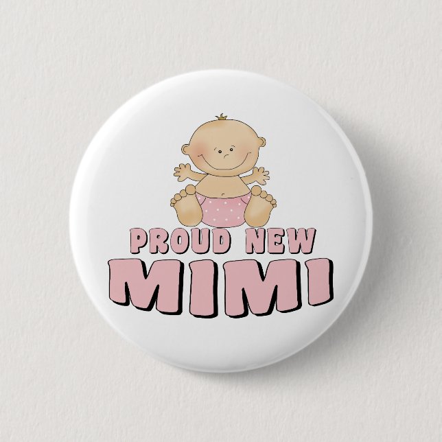 Badge Rond 5 Cm Nouveau fier Mimi T-Shirt (Devant)