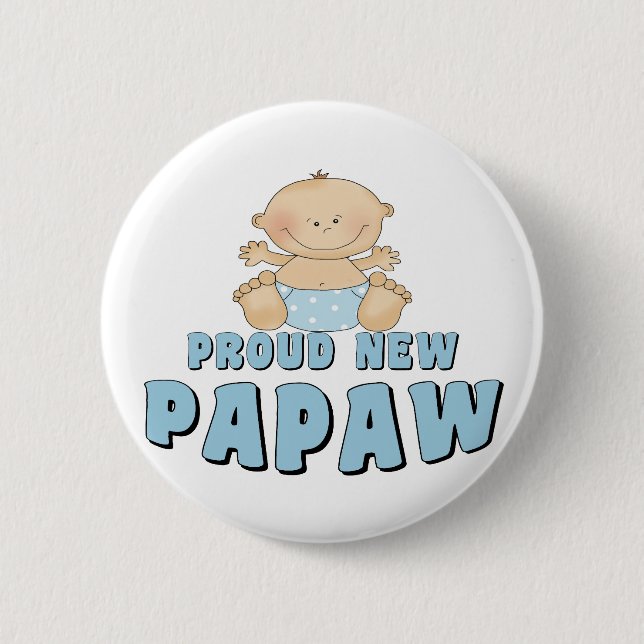 Badge Rond 5 Cm NOUVEAU garçon FIER de papaye (Devant)