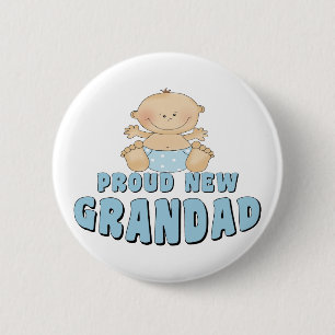 Badge Rond 5 Cm NOUVEAU garçon FIER de papy