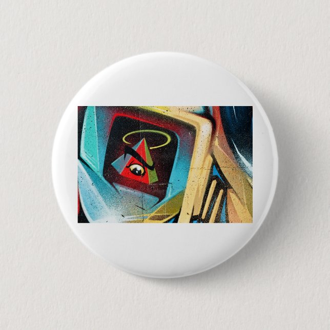 Badge Rond 5 Cm Nouveau graffiti d'ordre mondial (Devant)