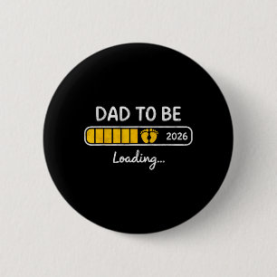 Badge Rond 5 Cm Nouveau papa prévu 2026 Fête des pères Première fo