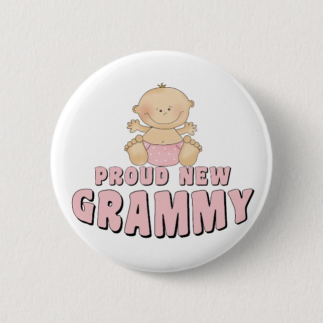 Badge Rond 5 Cm NOUVEAU T-shirt FIER de Grammy (Devant)