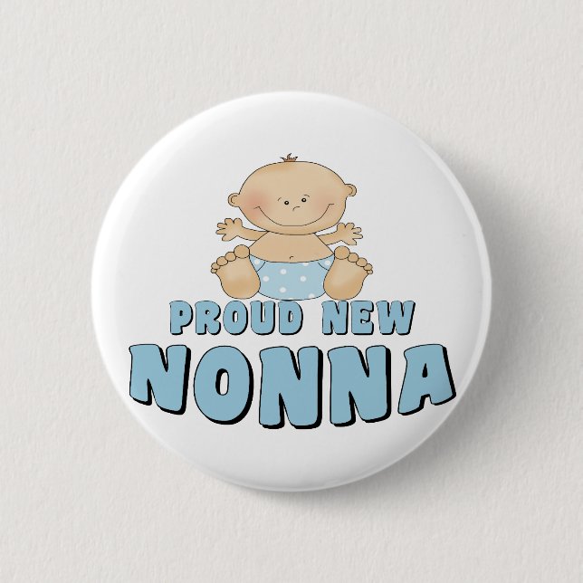 Badge Rond 5 Cm NOUVEAU T-shirt FIER de Nonna (Devant)