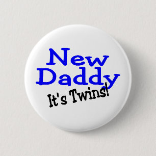 Badge Rond 5 Cm Nouveaux jumeaux de papa