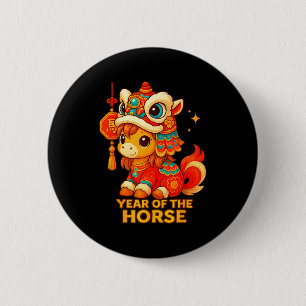 Badge Rond 5 Cm Nouvel An chinois du cheval 2026 Nouvel An lunaire