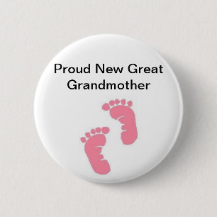 Badge Rond 5 Cm Nouvel arrière grand-mère fier