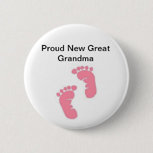 Badge Rond 5 Cm Nouvelle grande grand-maman fière