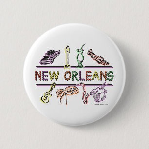 Badge Rond 5 Cm Nouvelle-Orléans-ICONS-copie