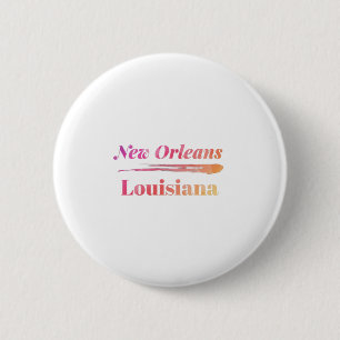 Badge Rond 5 Cm Nouvelle-Orléans Louisiane Faible Poly