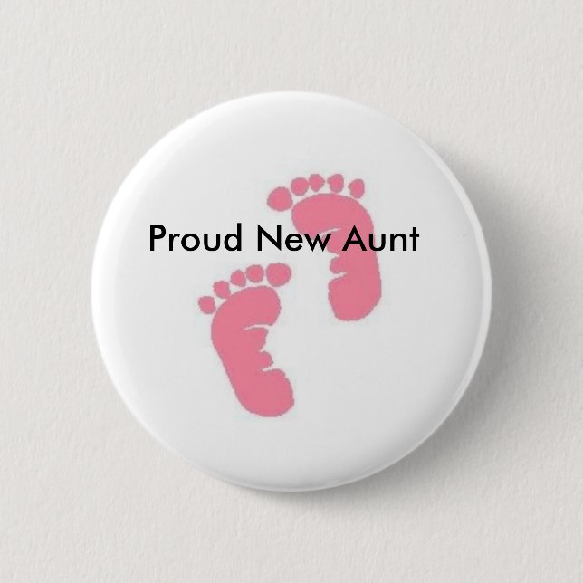 Badge Rond 5 Cm Nouvelle tante fière (Devant)