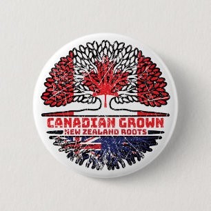 Badge Rond 5 Cm Nouvelle-Zélande Nouvelle-Zélande Canadian Canada