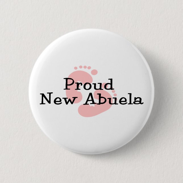Badge Rond 5 Cm Nouvelles empreintes de pas fières de bébé (Devant)