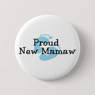 Badge Rond 5 Cm Nouvelles empreintes de pas fières de bébé de