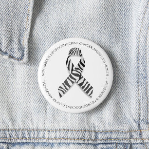 Badge Rond 5 Cm Novembre est le Mois du Cancer Neuroendocrinien Zè