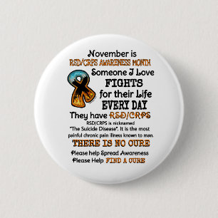 Badge Rond 5 Cm Novembre...Quelqu'Un Que J'Aime Se Battre