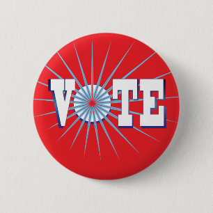 Badge Rond 5 Cm NowPower • VOTE ! Bouton, rond/rouge