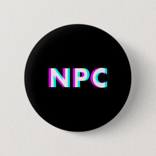 Badge Rond 5 Cm Npc Meme - Personnage Non Joueur 2