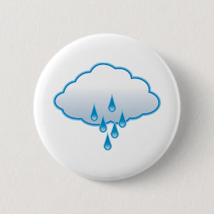 Badge Rond 5 Cm Nuage de pluie