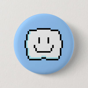 Badge Rond 5 Cm Nuage mignon de pixel