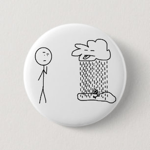 Badge Rond 5 Cm Nuage vilain dans le ciel