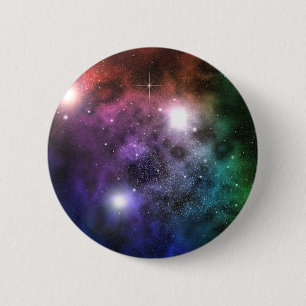 Badge Rond 5 Cm Nuages spatiaux