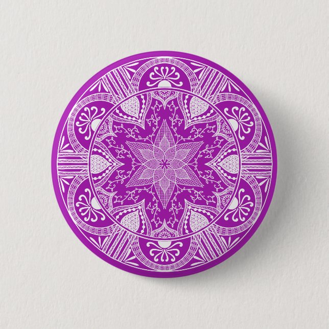 Badge Rond 5 Cm Nudibranche Mandala (Devant)