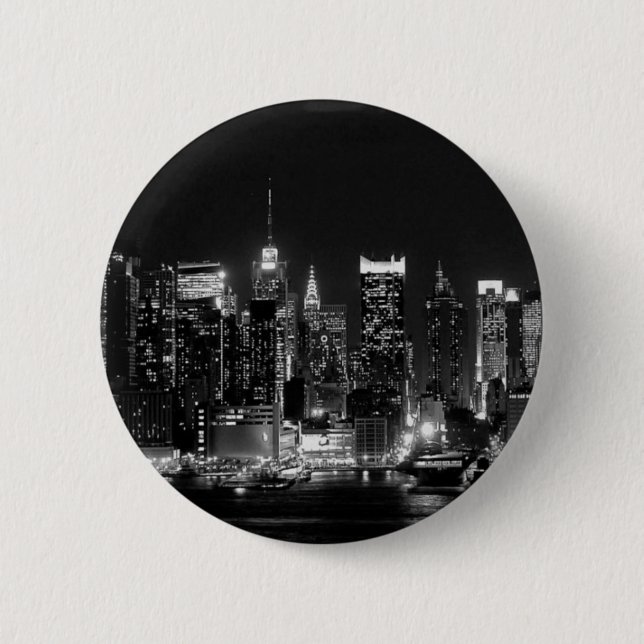 Badge Rond 5 Cm Nuit à New York (Devant)