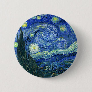 Badge Rond 5 Cm Nuit étoilée
