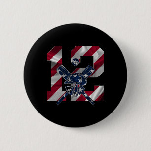 Badge Rond 5 Cm Numéro 12 Ans Cricket 12e Anniversaire