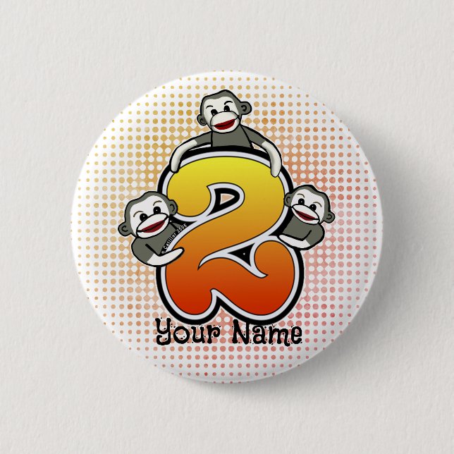 Badge Rond 5 Cm Numéro 2 (Devant)