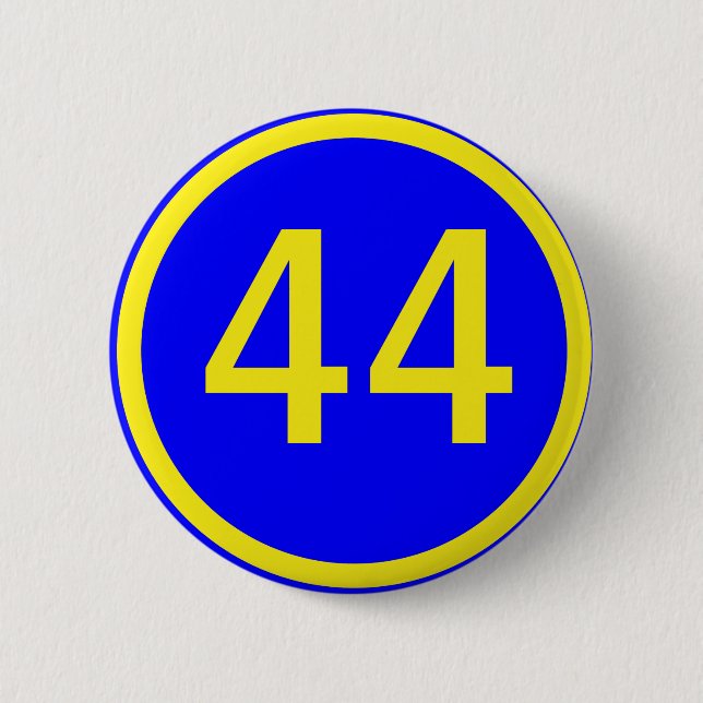Badge Rond 5 Cm numéro, 44, dans un cercle (Devant)