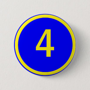 Badge Rond 5 Cm numéro 4 en cercle