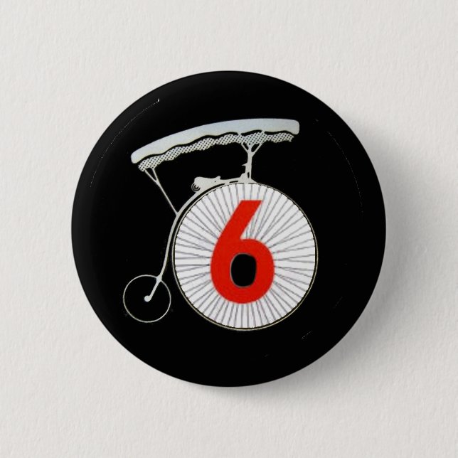 Badge Rond 5 Cm Numéro 6 : Le prisonnier (Devant)