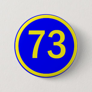 Badge Rond 5 Cm numéro, 73, dans un cercle